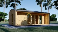 Garden office TINA (34 mm + wooden paneling), 7x4 m, 20 m²