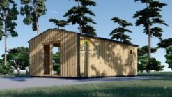 Garden office TINA (34 mm + wooden paneling), 7x4 m, 20 m²