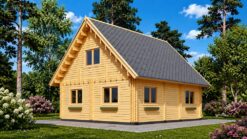 Two-Storey Wooden House DORIS (44+44 mm) – 80 m²