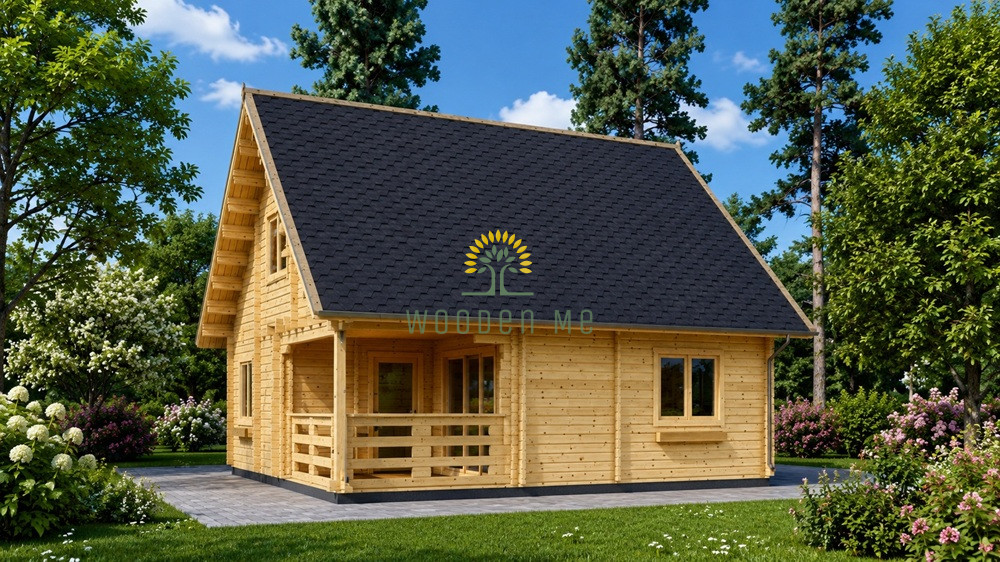 Two-Storey Wooden House DORIS (44+44 mm) – 80 m²