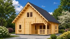 Two-Storey Wooden House DORIS (44+44 mm) – 80 m²