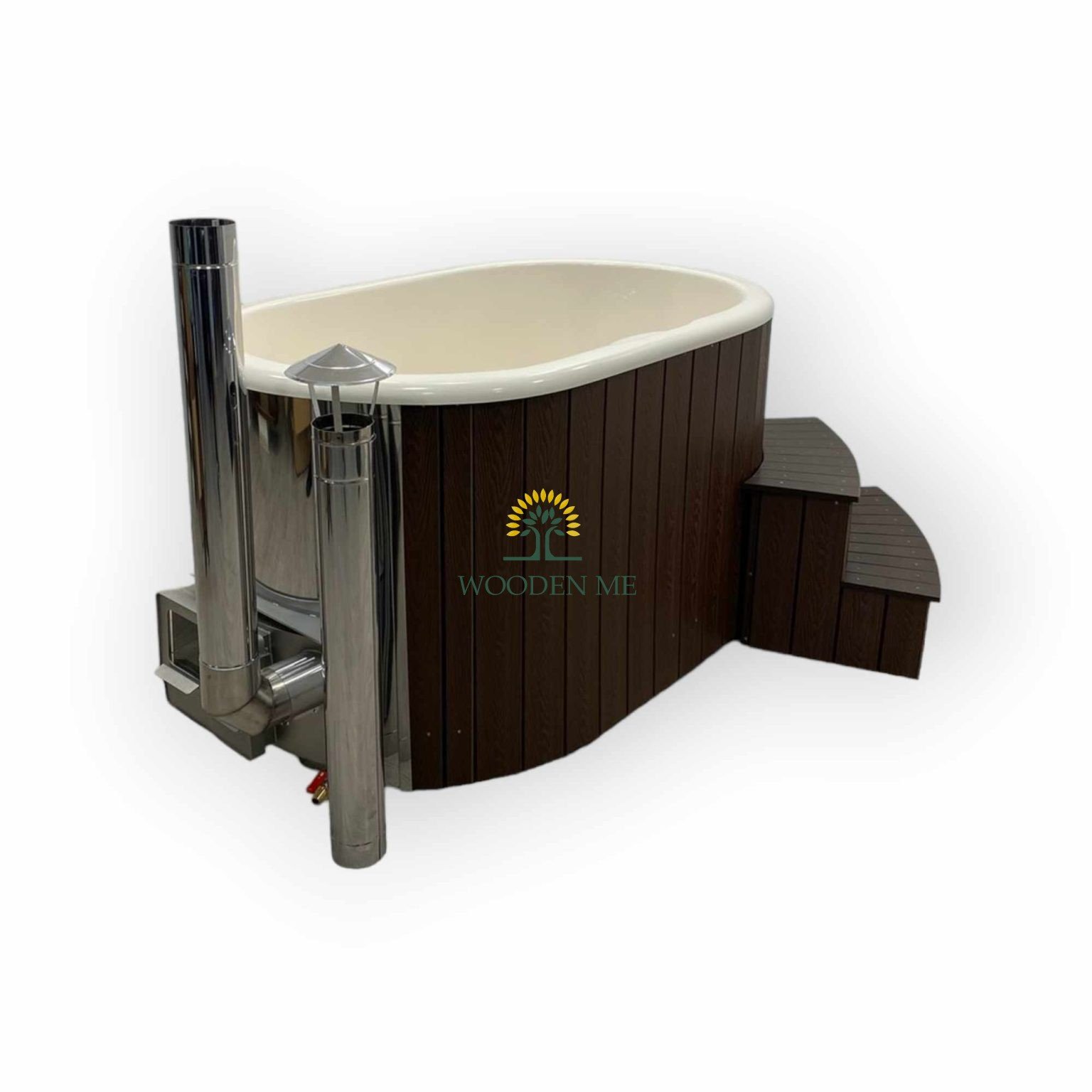 Ofuro hot tub with integrated heater