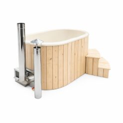 Fiberglass Ofuro hot tub 120 cm x 190 cm with integrated heater