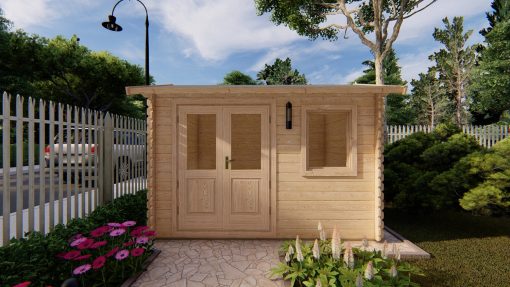 Garden shed Erna 2,5 x 3,4m, 28 mm - cut corners
