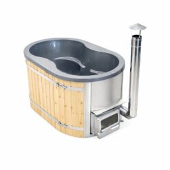 Acrylic Ofuro Hot Tub 120 × 190 cm with Integrated Heater