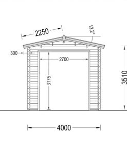 Garage for Camper (44 mm), 4×8 m, 32 m²