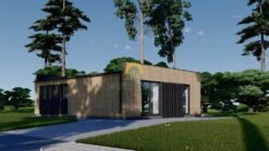 Wooden House KAYA 1 -Tiny (44 mm + Wooden Cladding), 48 m²
