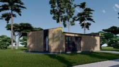 Wooden House KAYA 1 -Tiny (44 mm + Wooden Cladding), 48 m²