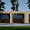 Double garage with storage SILVIA DUO F PLUS (34 mm + wooden cladding), 8×6 m, 48 m²