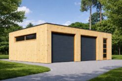 Double Garage with Shed - SILVIA DUO F PLUS | Modern Design