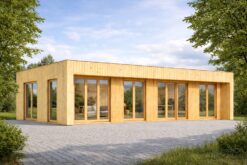 Wooden tiny house KAYA 3 (44 mm + wooden cladding), 70 m²