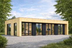Wooden tiny house KAYA 3 (44 mm + wooden cladding), 70 m²