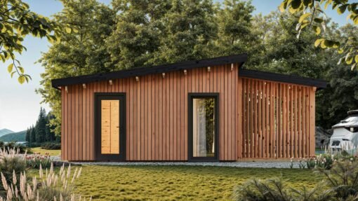 Insulated Modern Cabin Verno 7.74 × 5.34 m