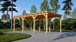 Flat Roof Carport (3 × 6 m) – 18 m²