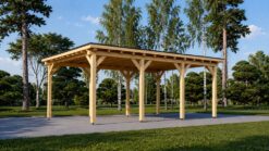 Flat Roof Carport (3 × 6 m) – 18 m²