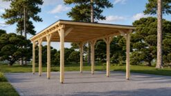 Flat Roof Carport (3 × 6 m) – 18 m²