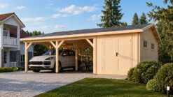 Double Carport + Storage 44 mm | 5.7 × 7.9 m