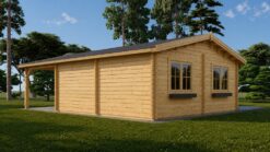 Double Garage (44 mm) 6x6 m + Single Carport 3x6 m